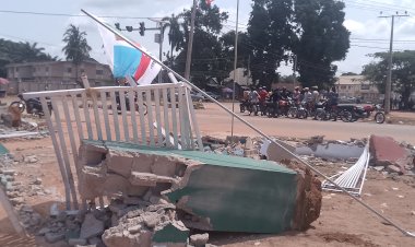 Benue Govt Demolishes  Tinubu's Campaign Office, Says Building Blocking Ways
